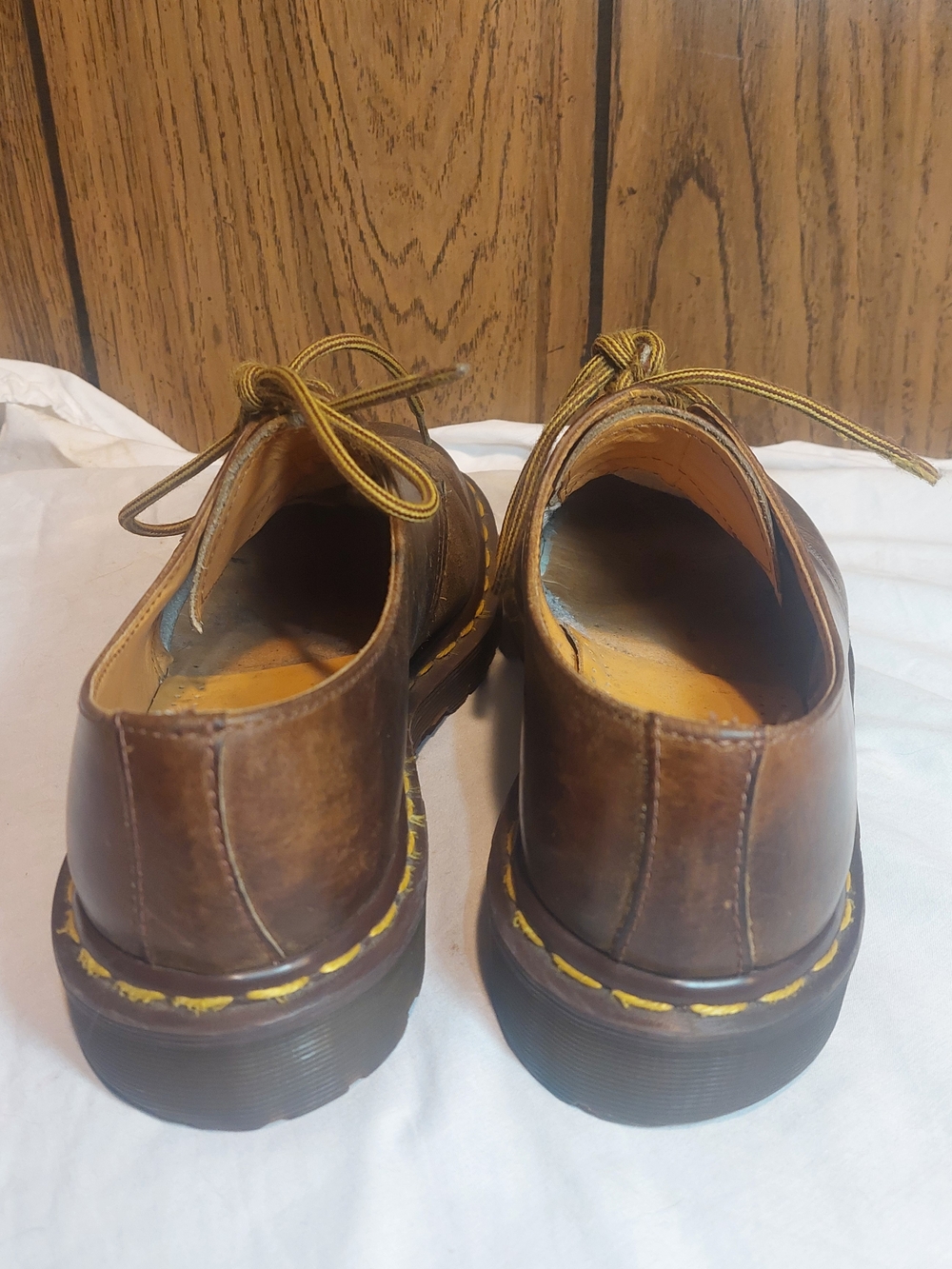 Dr. Martens Men's Brown Leather Derby Shoes Chunky Grunge  Mens 7 Womens 8 UK 6 - Picture 2 of 11